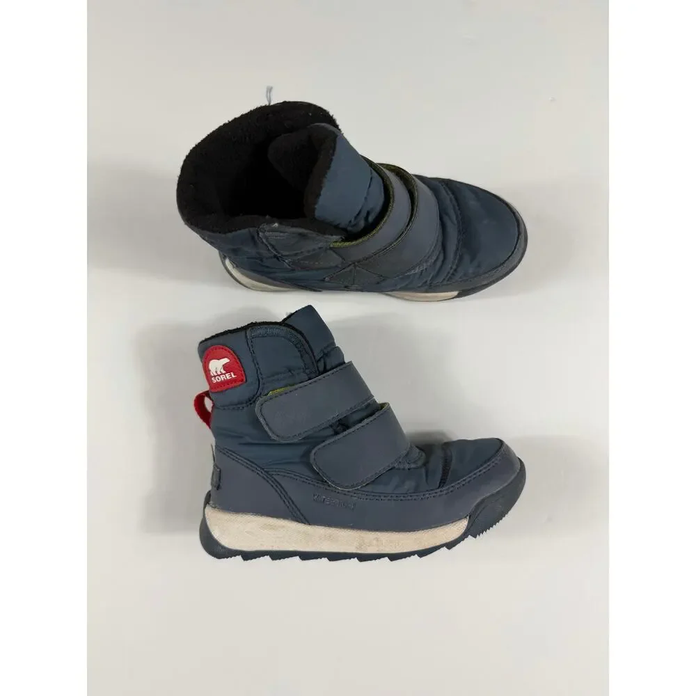 Sorel Whitney II Strap Waterproof Winter Boots Kids Size 11 Nocturnal Blue